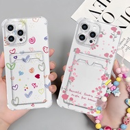 Heart Flower Chain Phone Cover For VIVO V50 V40 Lite V30 Pro Y04 Y28 Y36 Y03 Y21 Y17S Y91C Y02 Y02S 