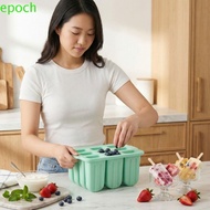 EPOCH Silicone Ice Cream Molds, 12 Grids Non-Stick Ice Cream Trays, Practical Reusable with Lid DIY 
