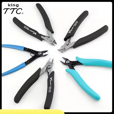 TSUNODA King TTC Mini Wire Cutter 120/125mm - Spring Loaded Diagonal Plier for Copper/Metal Wire Cut
