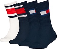TH Kids Socks 4P Flag & Sport Stripe Ecom, navy, 27-30