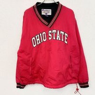 90年代古著Champion套頭衫，復古紅色，LRED