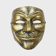 Anonymous Guy Fawkes Golden Mask Adult Costume Accessory Macka Mascaras Halloween The V for Vendetta