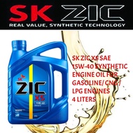 SK ZIC X5 SAE 15W-40 Synthetic Engine Oil for Gasoline 4 LITERS