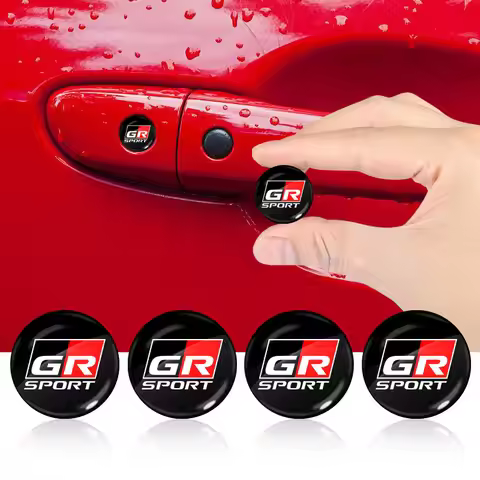 2/4/6PCS Car Door Keyhole Sticker Lock Protection Dustproof For Toyota GR Gazoo Racing Supra Corolla
