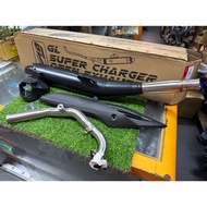 GL SUPER CHARGE OPEN EXHAUST  PIPE (35-38mm) FOR HONDA RS150