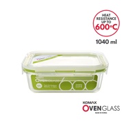 Komax Oven Glass Rectangular Food Container 1040ml | BPA Free | Airtight and Leak Proof Food Keeper