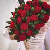 [Hand-Made Warm Gift] Rose Bouquet Flower Blanket Hand-Woven Blanket diy Material Package Wool Ball 