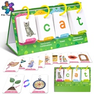 129Pcs CVC Word Flash Cards for Kids English Spelling Parent-Child Teaching Desk Calendar Cards