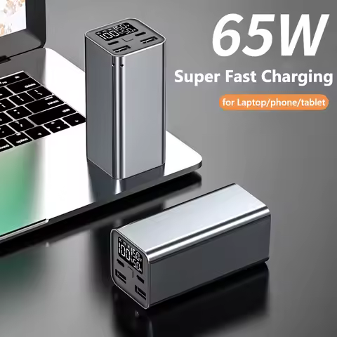 Power Bank 20000mAh 65W PD Fast Charging Type-C Portable Charger Mobile Phone Powerbank For iPhone L