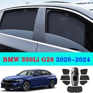 Premium Car Window Sun Shades For BMW 330Li G28 2020-2024, Magnetic Sun Visor Blind Heat Insulation 
