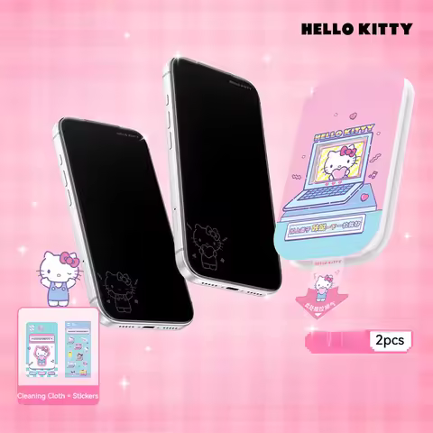 Kawaii Cartoon KT HD Screen Protector for iphone 18 Pro Max 17 16 15 14 AntiFingerprint Shockproof T