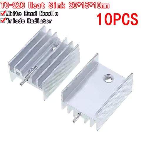 10pcs Aluminum Heatsink Radiator 15*10*20mm Transistor TO-220 With Needle For Transistors TO220 whit