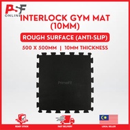 PrimeFit Interlock 10 – 10mm Interlocking Gym Mats | Puzzle Rubber Flooring | DIY Gym Mats