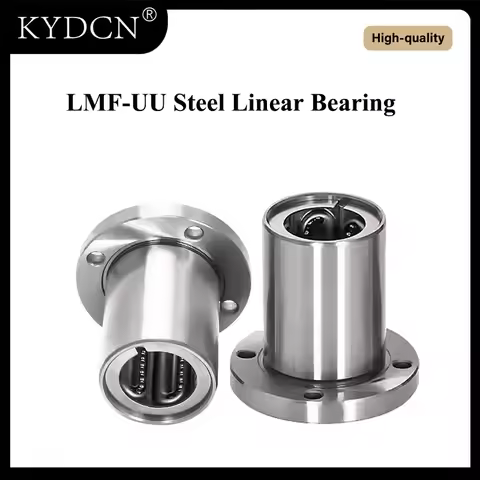 LMF-UU Steel Bearing Round Flange Shaft Linear Bearing LMF10UU LMF12UU LMF20UU LMF25UU LMF30UU For 3