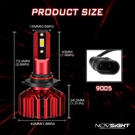Novsight N11S ไฟหน้ารถยนต์ ไฟหน้า หลอดไฟ LED 2ชิ้น H4 H7 H11 HB3/9005 HB4/9006 6000K 10000LM IP68 แส