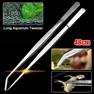 YRBWDYZDH 1Pcs Water Grass Clip, Stainless Steel Long Tong Aquarium Tweezer,  48cm Aquarium Supplies