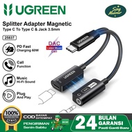 UGREEN Converter Splitter iPhone 15 Type C to Jack 3.5mm DAC Open Mic | 25837