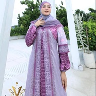 SyariStyle- Gamis Grasia Set Scarf Trevana Silky Printing Muslim Outer