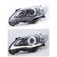 Toyota Altis 11-13 Black Projector Head Lamp with Light Bar & Ring Driving Lamp { 1 Pair Left & Righ