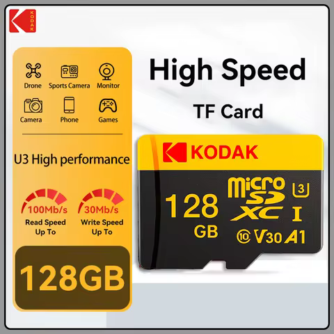 KODAK MicroSD Card 128GB for Fujifilm Instax Mini Evo High Speed U3 TF Memory Card for 4K Video Phot