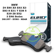 Bendix Euro Plus DB1397EURO Disc Brake Pad Rear - BMW Z4 E85 X5 E53 X3 E83 8 E31 7 E38 5 E39 Z8 E52 3 E46 Series