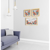 Psc Decor Wall Decoration Display Walldecor Solid Wood Frame Flower Pattern 20x20, 20x30 cm