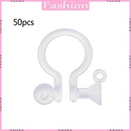 NAV 50Pieces Set Earring Components Clear Clip-on Earring Converter Resin Clip-on Earring Findings f