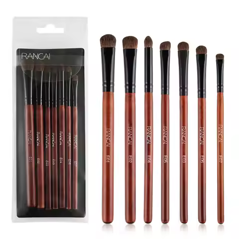 7-Piece New Eye Makeup Brush Set, Pure Horsehair Eye Makeup Brush Kit, Professional Blending Eyeshad
