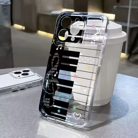 Music note illustration Phone Case for Infinix Hot 10 20 30i 50 60 Pro Plus Play 4G 5G Transparent S