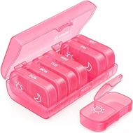AUVONWeeklyPillOrganizer2TimesaDay,One-SideLargeening,Easy‑Use|LAMPMPill,TravelPillBo7Day,MediionOrg