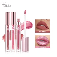 Pudaier Makeup Matte Lip Gloss Non-Stick Cup Lip Tint Pearl Lip Glaze Lipstick