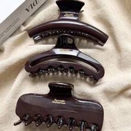 3pcs/1pc Women's 11.1cm/4.37in Straight Oval Square Chocolate Color Glossy Exquisite Lightweight Pla