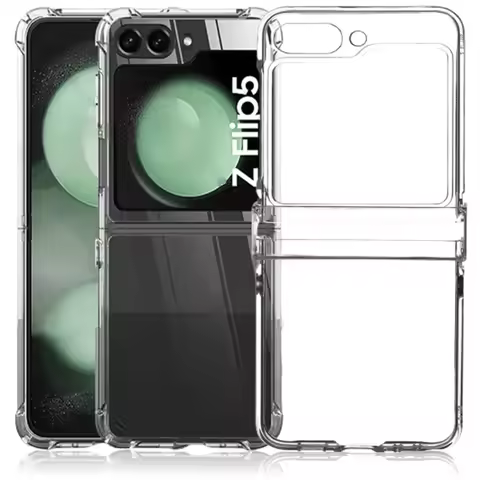 Flip5 Integrated Hinge Transparent PC Case For Samsung Galaxy Z Flip 5 5G Ultra Thin Shockproof Clea