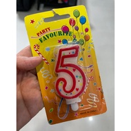 Happy birthday candle number 5