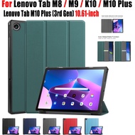 For Lenovo Tab M8 / M9 / M10 Plus / K10 10.3" High Quality PU Leather Stand Flip Cover Lenovo Tab M10 Plus (3rd Gen) 10.61-inch Fashion Three Fold Tablet Case