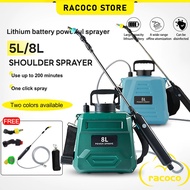 8L/5LElectric Sprayer Pam Racun Battery Sprayer Electric Knapsack Sprayer Pump Disinfection Sprayer