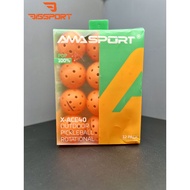 Genuine AMASPORT X-ACE 40 Competition Pickleball - Orange - USAP Competition Standard, Used for US A