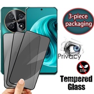 3 pieces packaging Private Tempered Glass For Huawei nova 12i 4G nova12i nova12 i 2024 Anti-Spy Full Cover Screen Protector Anti Peek Privacy Film Protective 9H Hardness