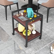 Q🍅Mahjong Coffee Table Mahjong Table Side Table Mahjong Machine Water Cup Holder Corner Table Chess Room Teaware Shelf B