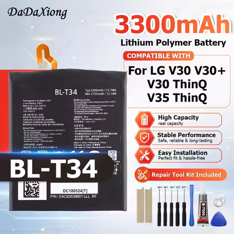 NEW BL-T34 Mobile Phone Battery For LG V30 V30+ V30 Plus V30plus V30A H930 H932 LS998 BL T34 Bateria