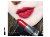 ( unbox) Son MAC Retro Matte Lipstick lì mịn giữ màu tốt #707 Ruby Woo đỏ Ruby
