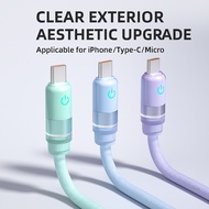 66W USB Magnetic Fast Charging Data Cable Fast Transfer Charger For Android iPhone Type C