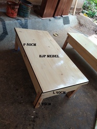 GROOSIR meja lesehan meja kayu jati belanda siap pakai panjang 80cm lebar 40cm tinggi 25cm siap paka