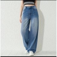 jeans women retro jeans beggy versatile seluar jin perempuan loose mop pants