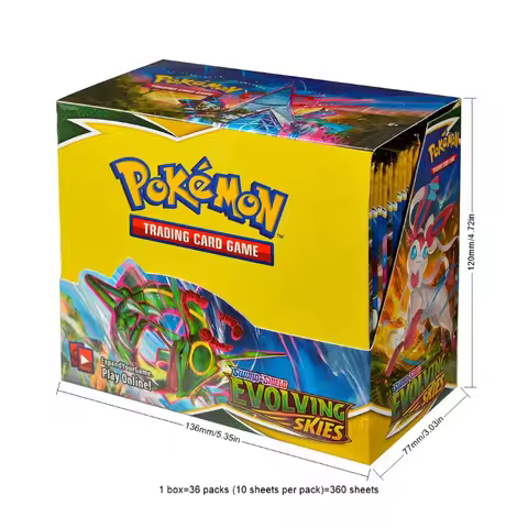 Sword & Shield - Evolving Skies 36 Pack Pokem Trading Card Game Booster Box - Ready to Ship