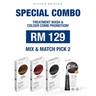 Ecohair Color Comb  (Dark Brown) - 80ml
