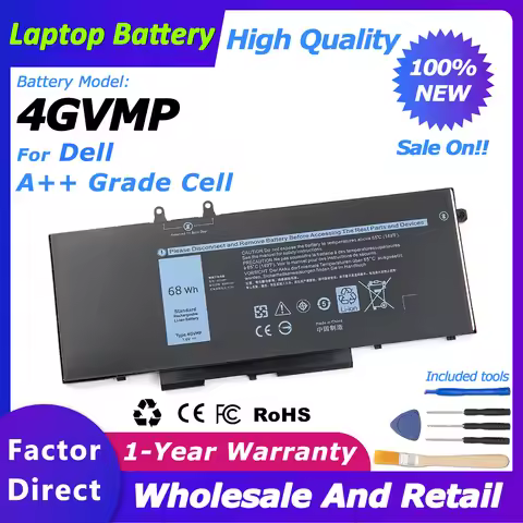 4GVMP 68Wh Laptop Battery For Dell Latitude 5400/E5400/5500/E5500 For Precision 3540 M3540 For Inspi