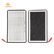 2pc Auto Air Conditioner Filter Element HEPA Activated Carbon Cabin Air Filter Air Intake Filter Replacement for Tesla Model 3 Y [anisunshine.sg]