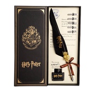 Vintage Calligraphy Feather Dip Pen Fountain Pen for Harri Potter Heads Fun Feather Pen Water Pen Se