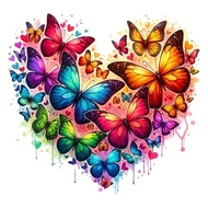 HUACAN 11CT Cross Stitch Kits Butterfly Animal Heart Landscape Hobbies Creative Printed Canvas Adult